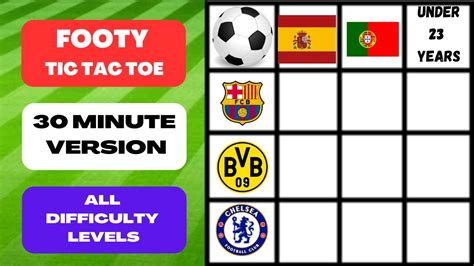 make your own football tic tac toe